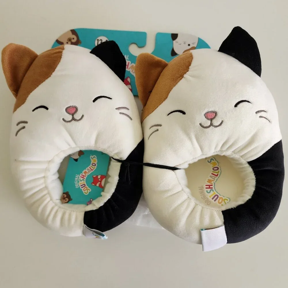 Squishmallows Little Kids' Cam the Cat Plush Slippers | Size 13 - 1 | NWT
